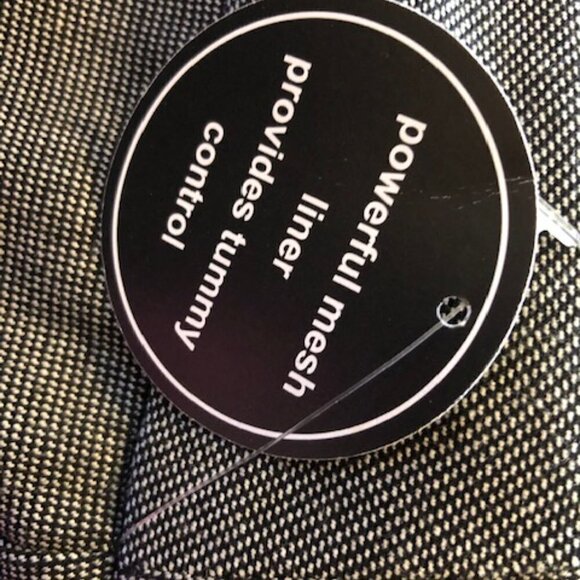 Avenue Black white Pull On Dress Pants 14 Tall Tummy Control tiny checks - Picture 11 of 14